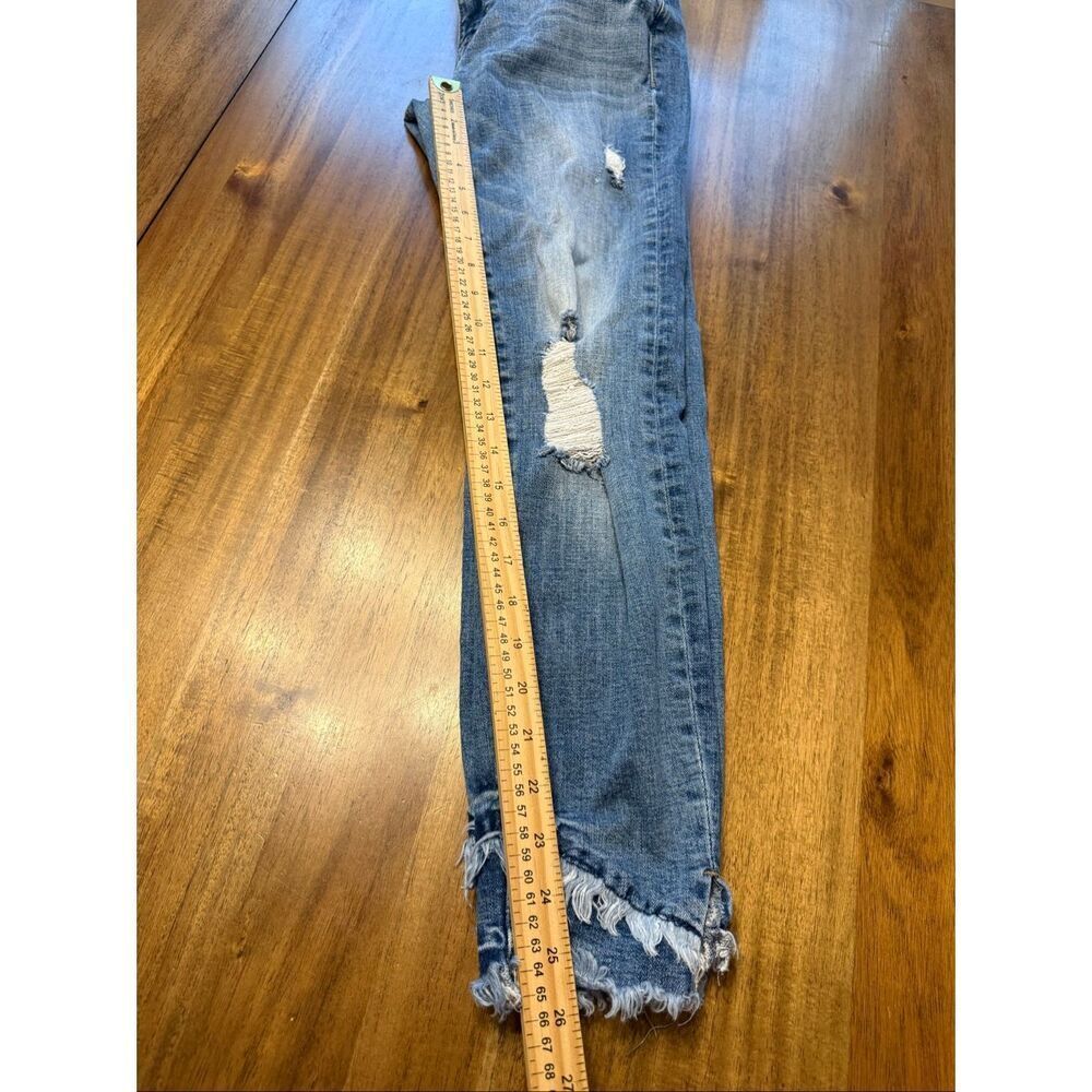 KanCan Juniors 7/27 Raw Hem Distressed Skinny Jeans - Picture 6 of 6